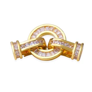 JUYA DIY Handmade Jewelry Findings Cubic Zirconia Fastener Clasps Connectors Accessories For Fashion DIY Jewelry Making Supplies