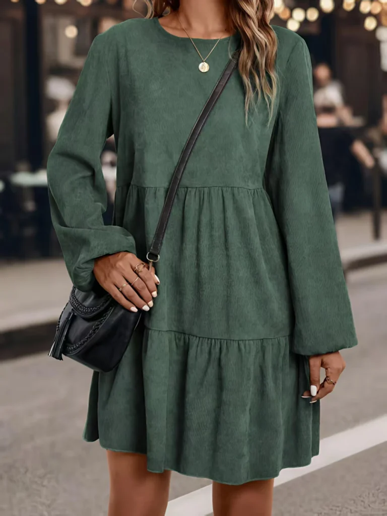 Autumn new women's long-sleeved round-neck dress 6