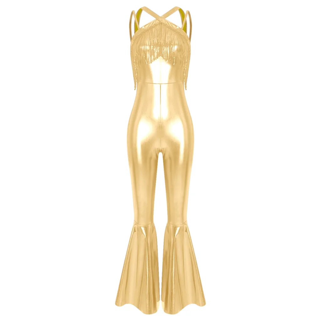 Golden Hour Metallic Tassel Disco Jumpsuit 3
