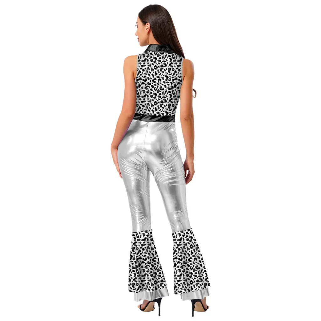 Studio 54 Metallic Flare Jumpsuit with Tiered Hem 3