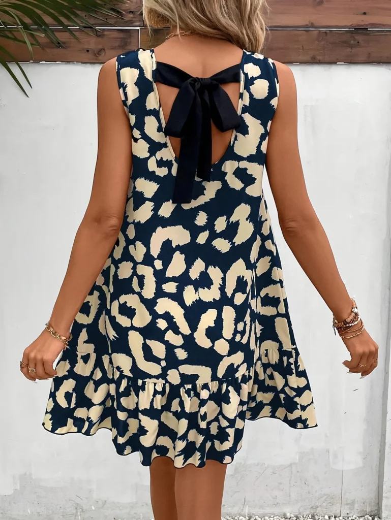 Women's Back Strap Casual Dress Sleeveless Floor-Length Gown for Summer Evening Party Prom Vintage Style 2