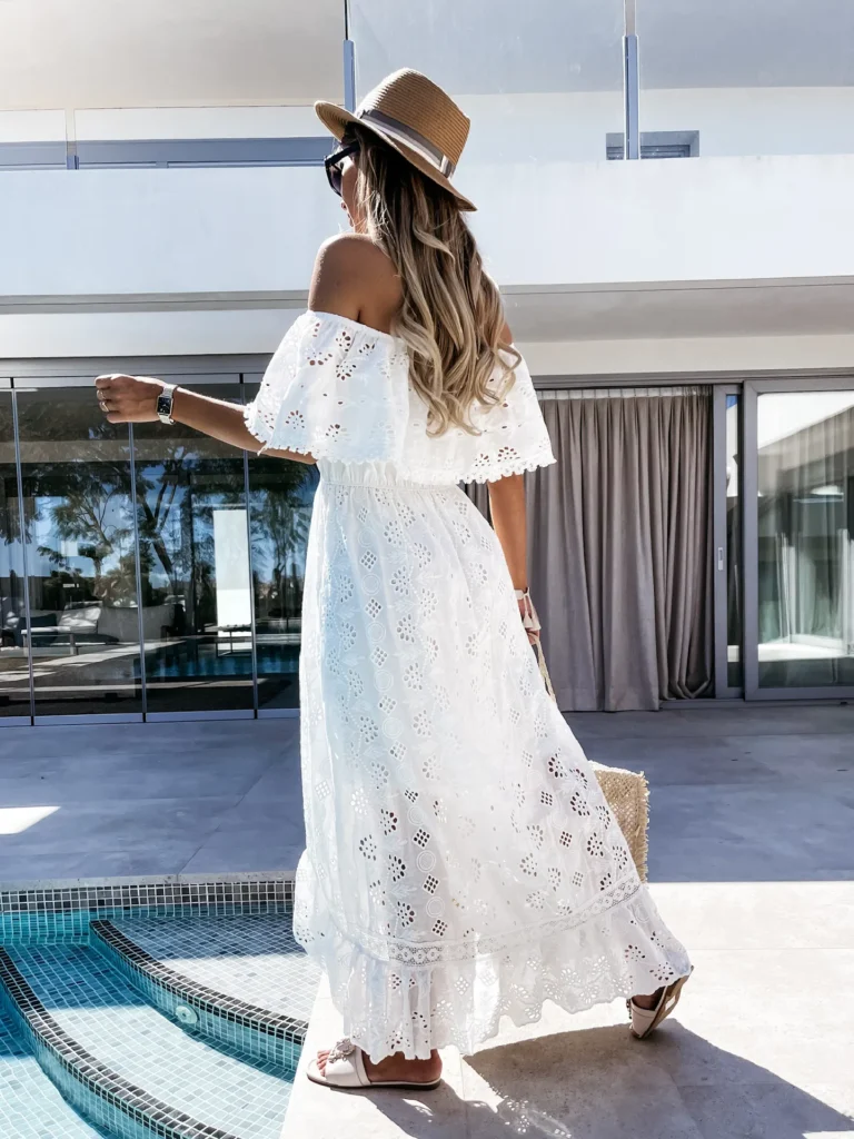 Summer White Dress For Woman 2025 Trendy Casual Beachwear Cover-ups Outfits New Boho Hippie Chic Long Maxi Dresses Elegant Party 4