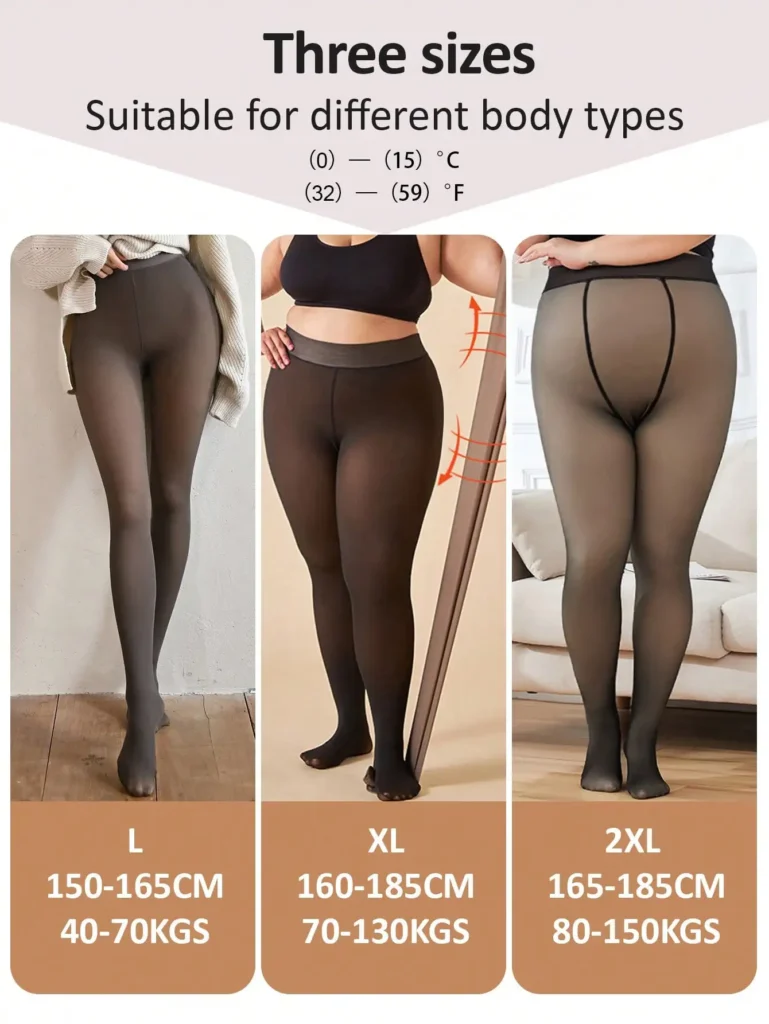 Thick Velvet Pantyhose with Warm Elastic Material Winter High-Waisted Tights with Natural Sexy Figure  Black Sheer Design 2