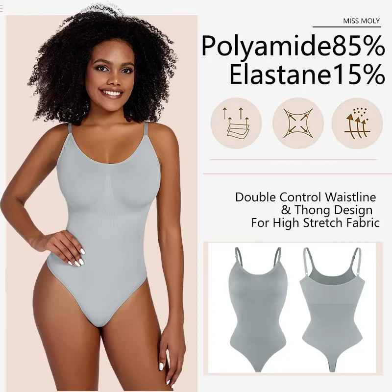 Smoothing Shapewear Bodysuit for Women Faja Full Body Shaper Thong Soft Body Shaping Sculpting Breast Slimming Underwear 3