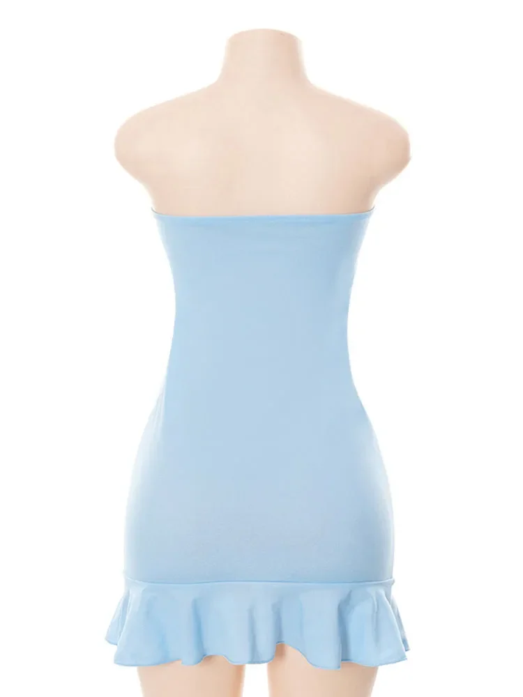 Fashion Solid Colour Pullover Dress For Women Casual Sleeveless One Shoulder Summer Dress One-Piece High Waisted Y2k Streetwear 6