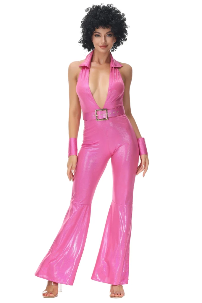 Sexy Retro 70s Disco Performance Costumes Dance Hip-hop Stage Costumes for Adult Women Cosplay Halloween 2