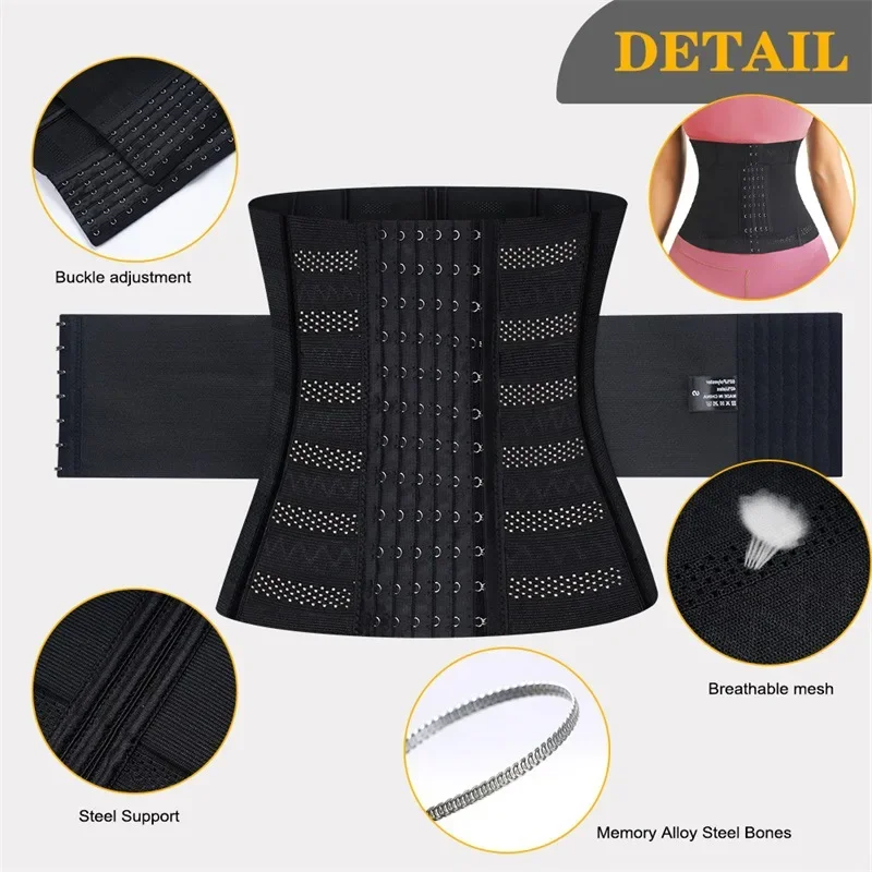 Shapewear Women Corset Belts Waist Trainer Body Shaper Double Tummy Control Slimming Sheath Flat Belly Reductive 2