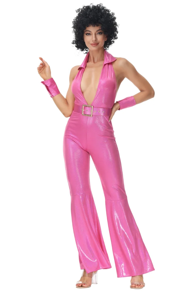 Sexy Retro 70s Disco Performance Costumes Dance Hip-hop Stage Costumes for Adult Women Cosplay Halloween 4