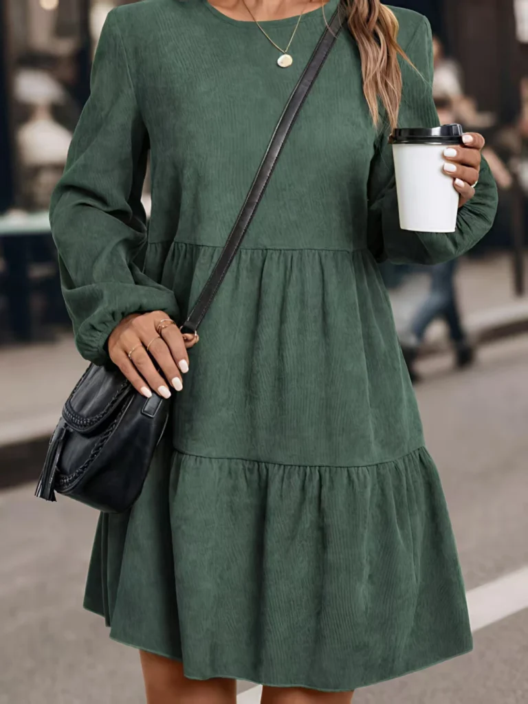 Autumn new women's long-sleeved round-neck dress 5
