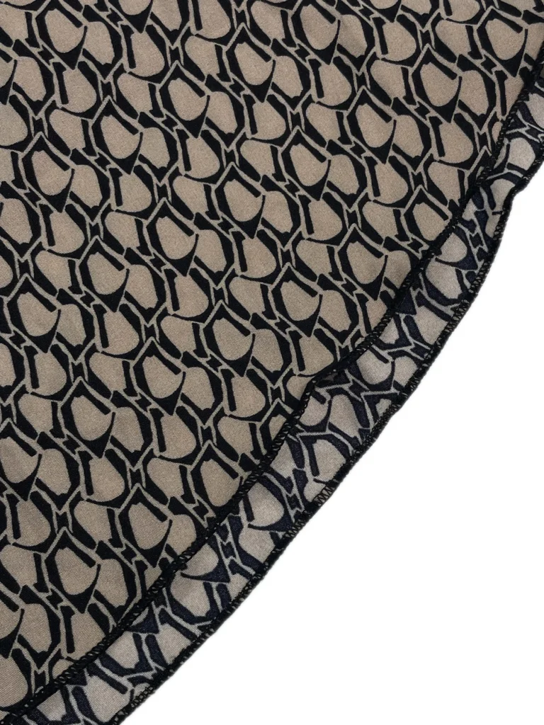 Women's Geometric Print Bow Dress, Casual Fitted Woven Dress, All-Seasons Wear, MultiLayered Cake Skirt Design, Summer 5