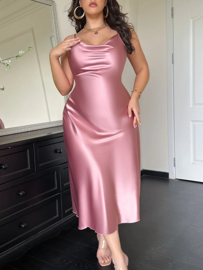 Plus Size Sexy Women Nightgown Long Solid Sleeveless Elegant Nightdress for Loungewear and Sleep 3