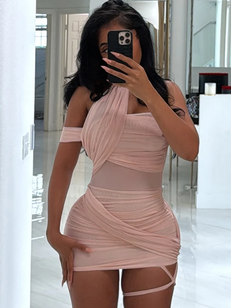 Sisterlinda Spring Release Junior Fashion Leisure Sexy High Street Dress K25D71595 Girl Solid Perspective Cleavage Backless Robe 5