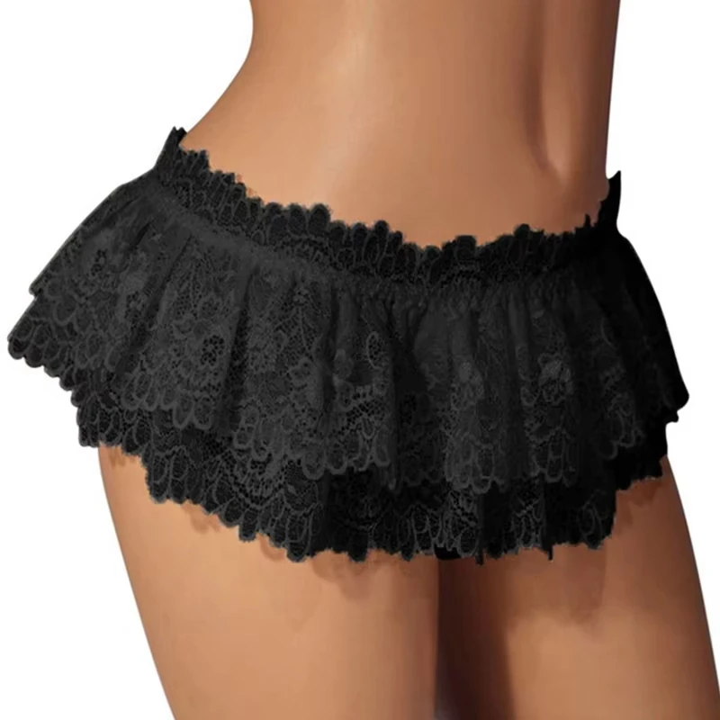 Womens Sexy Cosplay Vintage Pleated Skirt Ultra Short Skirt Cute Nightwear Lace Thongs Panties Lingerie Briefs Mini Skirt 6