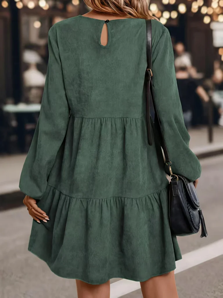 Autumn new women's long-sleeved round-neck dress 4