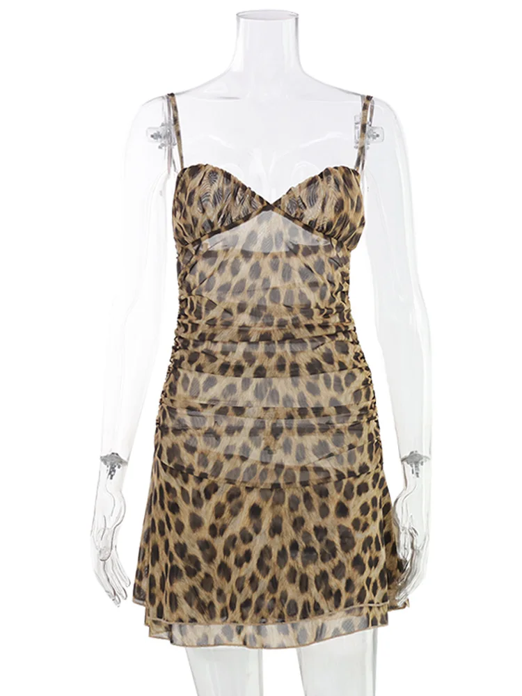 CNYISHE Leopard Pints Camisoles Sheath Fashion Women Dresses Sxexy Club Chic Bodycon Party Casual Outfits Female Vestidos 6