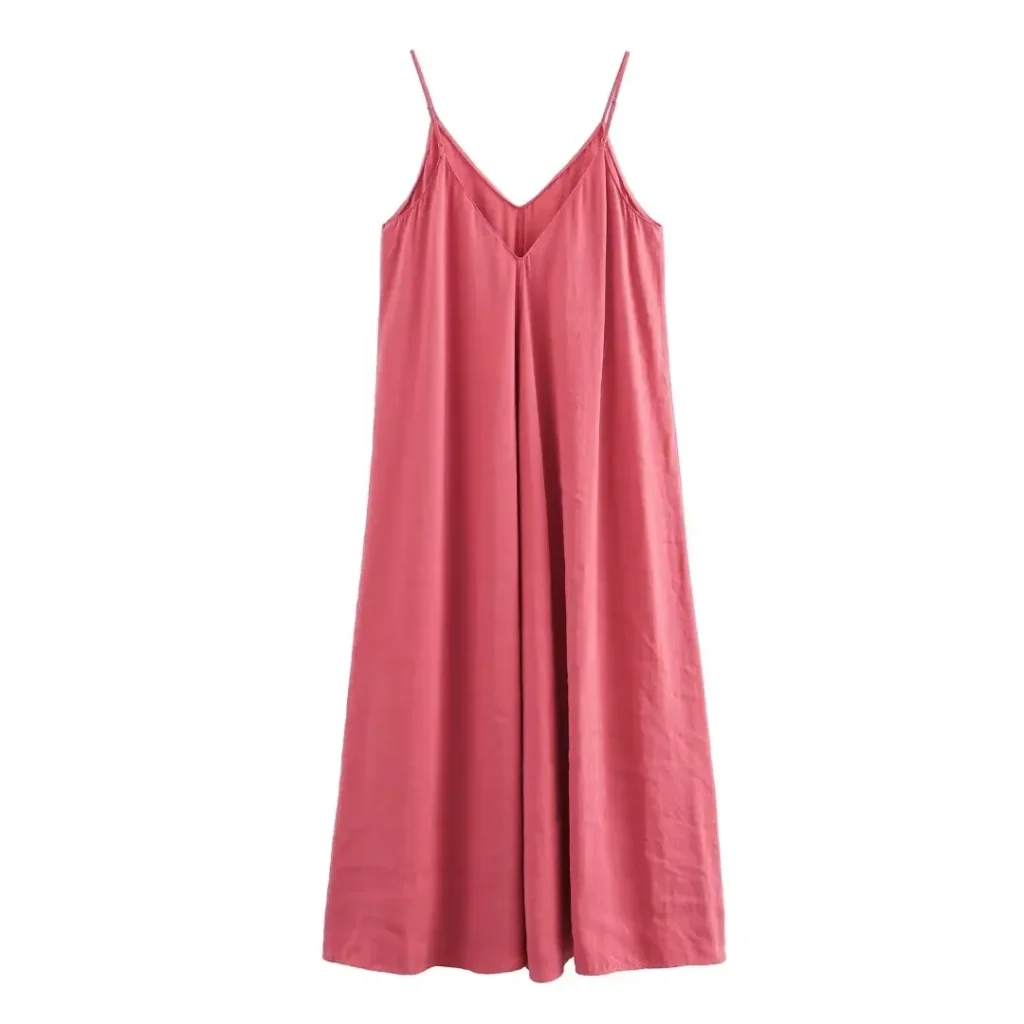 MUJER 2025 Red Slip Maxi Dress Women Sexy Backless Long Dresses for Woman Summer Beach Female Dress Draped Party Dresses Women 3