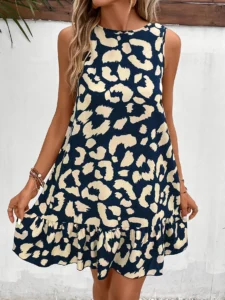 Women's Back Strap Casual Dress Sleeveless Floor-Length Gown for Summer Evening Party Prom Vintage Style