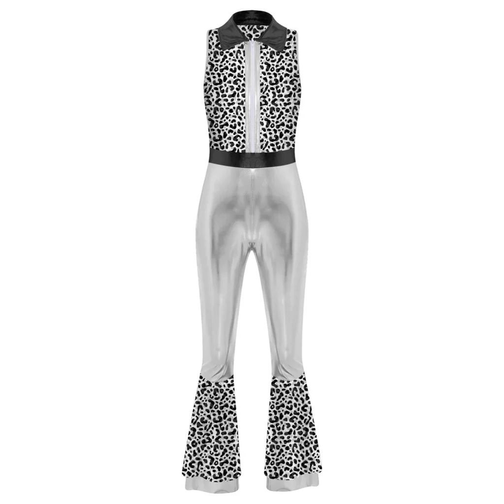 Studio 54 Metallic Flare Jumpsuit with Tiered Hem 4