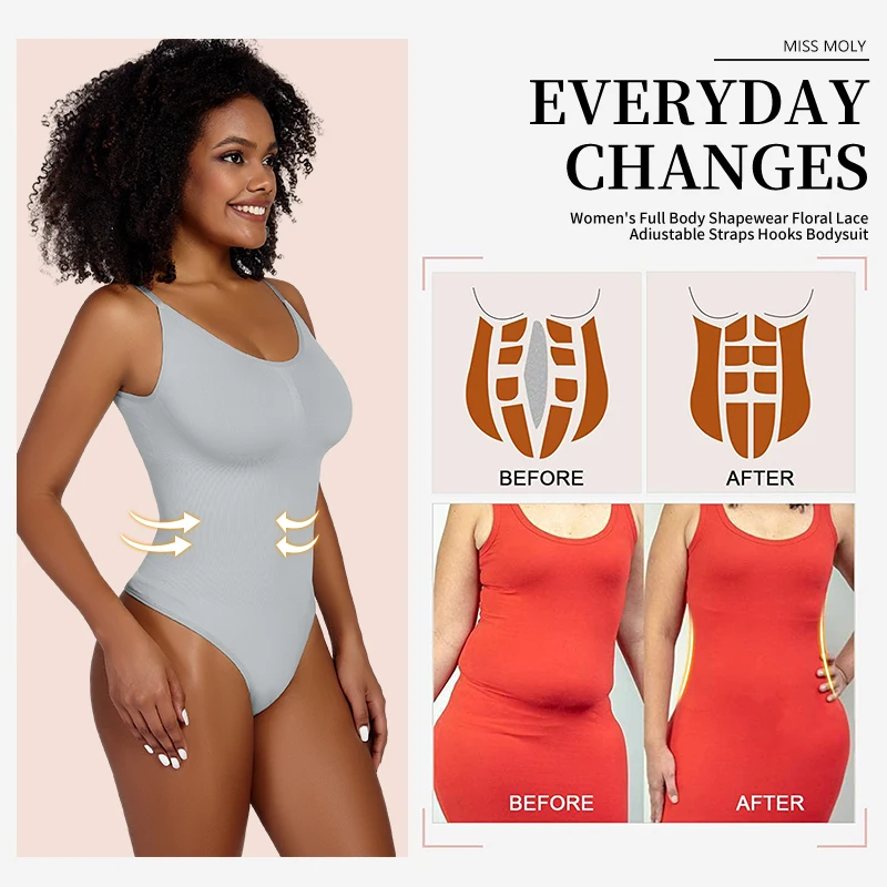Smoothing Shapewear Bodysuit for Women Faja Full Body Shaper Thong Soft Body Shaping Sculpting Breast Slimming Underwear 4